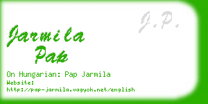 jarmila pap business card